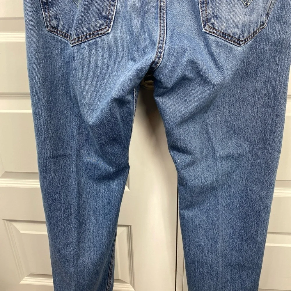 LEVI'S 505 Regular Fit Straight Leg Jeans Men 36x30 Medium Wash Stretch Denim